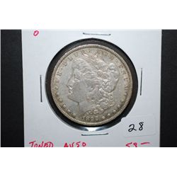 1892-O US Silver Morgan $1; AU50; Toned; EST. $45-55