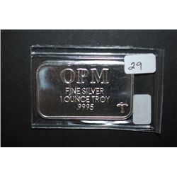 Ohio Precious Metals, LLC Silver Ingot From Recycled Sources; .9995 Fine Silver 1 Oz.; EST. $40-50