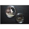 Image 1 : 1986-S US Liberty Commemorative Two-Coin Proof Set In Velvet Box; Ellis Island Silver $1 & Nation Of