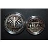 Image 2 : 1986-S US Liberty Commemorative Two-Coin Proof Set In Velvet Box; Ellis Island Silver $1 & Nation Of