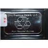 Image 2 : Ohio Precious Metals, LLC Silver Ingot From Recycled Sources; .9995 Fine Silver 1 Oz.; EST. $40-50