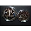 Image 2 : 1986-S US Liberty Commemorative Two-Coin Proof Set In Velvet Box; Ellis Island Silver $1 & Nation Of