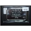 Image 1 : Ohio Precious Metals, LLC Silver Ingot From Recycled Sources; .9995 Fine Silver 1 Oz.; EST. $40-50