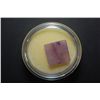 Image 2 : Square Shaped Purple Marbled Gemstone; EST. $10-20
