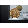 Image 1 : 1884 US Liberty $5 Gold Coin; EST. $550-600