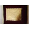 Image 2 : 1987 First Day Issue 22K Gold Replica Stamp With US Postal Stamp; Original Envelope NOT SEALED; Lace