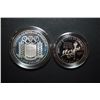 Image 2 : 1992-S US Mint Olympic Commemorative Two-Coin Proof Set In Velvet Box With COA Included; .76 Oz. 90%