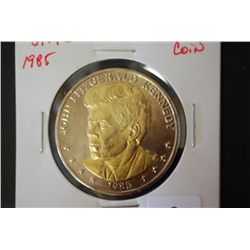 1985 25th Anniversary Gilded Coin; John Fitzgerald Kennedy; EST. $5-10