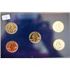 Image 2 : 2001 US Gold Plated Mint State Quarter Proof Set In Display Case; P&D Mints; Lot of 5 Coins; EST. $5