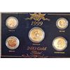 Image 1 : 1999 US 24K Gold Plated Coin Set In Display Box With "Dalton Haston Engraving"; Lot of 5 Coins; EST.