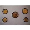 Image 2 : 1999 US 24K Gold Plated Coin Set In Display Box With "Dalton Haston Engraving"; Lot of 5 Coins; EST.