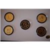 Image 2 : 2001 US Gold Plated State Quarter Coin Set In Display Box; Lot of 5 Coins; EST. $5-10