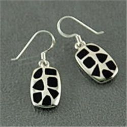 Sterling Silver and black onyx Boma earrings