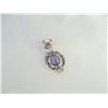 Image 1 : Sterling Silver & Oval Amethyst Pendant