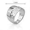 Image 2 : Sterling silver hammered ring