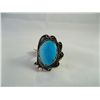 Image 1 : Southwestern Large Sterling Silver and Blue Turquoise ring