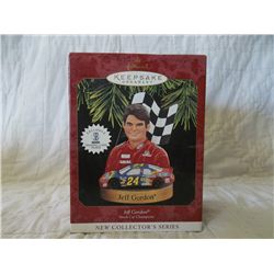 Vintage Hallmark Keepsake ornament Jeff Gordon  NIB With Excl Scoreboard Trading Card