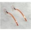 Image 1 : Navajo Copper Dangle Earrings Handcrafted by Verna Tahe Over 2”