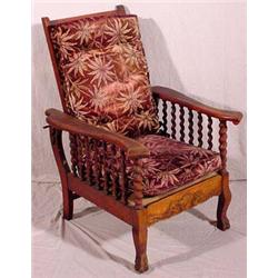 Lot 006: Victorian Morris Chair, Ca. 1880