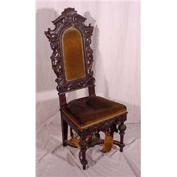 Lot 007A: Carved Rosewood Chair, Ca. 1850