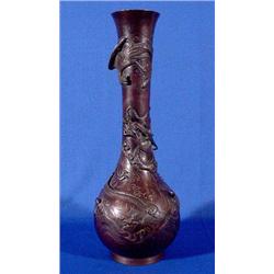 Lot 001: Oriental Bronze Vase, 19th C.