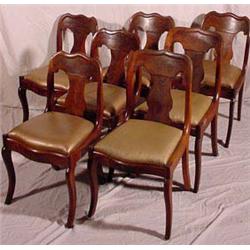 Lot 016: Seven (7) Mahog. Dining Chairs, Ca. 1850