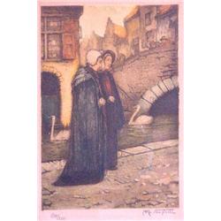 Lot 021: European Etching Signed "Van Neste"