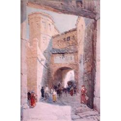 Lot 022: "Ernest George" Signed Watercolor, Ca. 1880