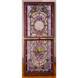 Lot 028A: Finest Stained & Leaded Glass Window, Ca. 1890