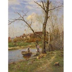 Lot 031A: "Conrad Eilers" Signed O/C Painting, Ca. 1880