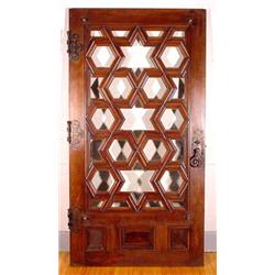 Lot 36A: Black Walnut Entry Door, Ca. 1880