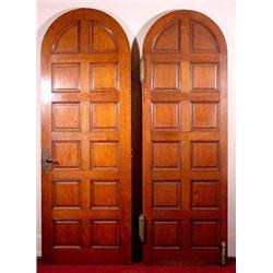 Lot 036b Pair Panel Doors With Arched Tops Ca 1880