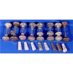 Lot 036_C: 8 Sets Door Knobs & Keyholes, Ca. 1890
