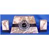 Image 1 : Lot 060: Three (3) Pc. Marble Clock Set, Ca. 1910