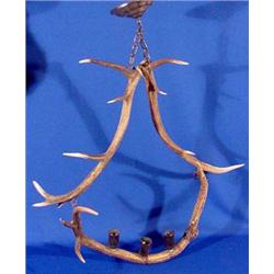 Lot 062: Deer Antler Hanging Light, Ca. 1920