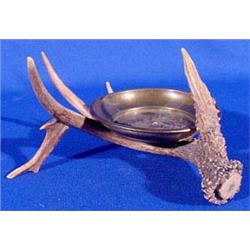 Lot 063: Brass Ash Tray, Deer Motif, Ca. 1900