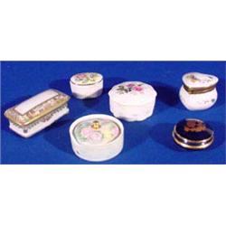Lot 082: Six (6) Porcelain Boxes, Ca. 1900-1950