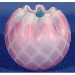 Lot 094: Italian Diamond Quilted MOP Rose Bowl, Ca. 1960