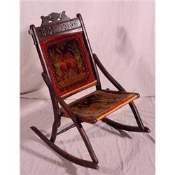 Lot 101: Collapsible Rocking Chair, Ca. 1880