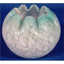 Lot 114: Old Spatter Glass Rose Bowl