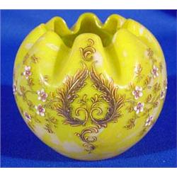 Lot 116: Bohemian Glass Rose Bowl