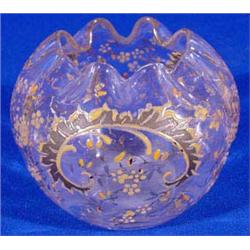 Lot 117: Bohemian Glass Rose Bowl