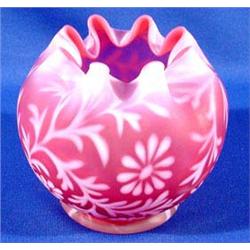 Lot 158: Cranberry Rose Bowl in Satin Finish