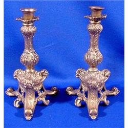 Lot 174: Pair Rococo Style Candle Holders, Ca. 1900