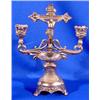 Image 4 : Lot 176: Two (2) Candle Holders with Holy Water Fonts, Ca. 1910