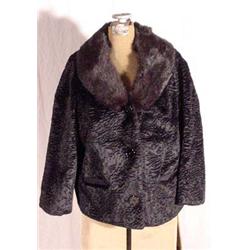 Lot 200: 1940's Faux Fur Evening Jacket W/ Mink Collar