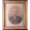 Image 2 : Lot 251: Large Charcoal Enhanced Photo Gentleman Portrait