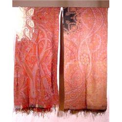Lot 279: Two (2) Victorian Paisley Piano Shawls