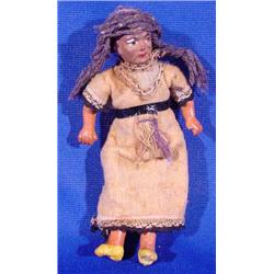 Lot 401: German Paper Mache Indian Doll, Ca. 1900