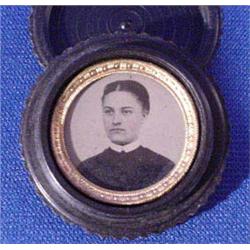 Lot 405: Lady Tin Type in Rare Case